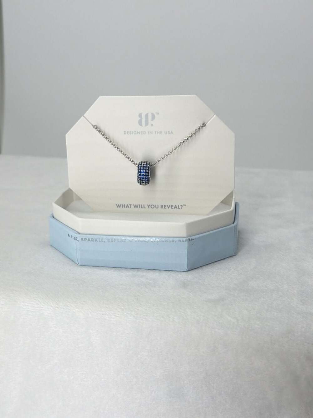 Bomb Party Give Your All Exclusive Bringback Blue Spinel Barrel Pendant
